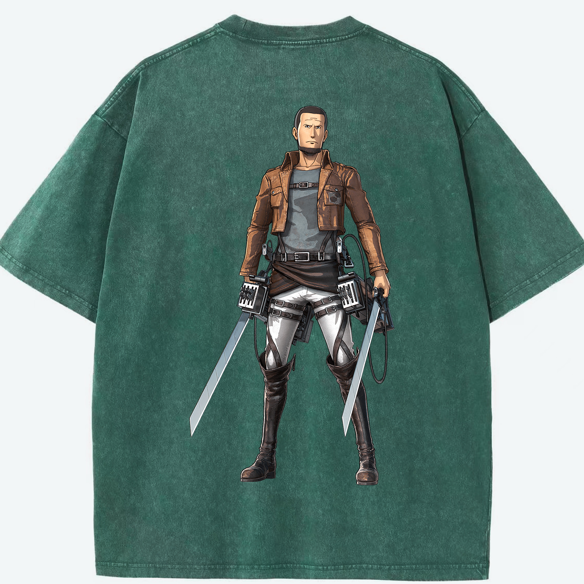 （画像用） 進撃の巨人 Attack on Titan 綿100% ヴィンテージ風 半袖Tシャツ（背面プリント）
